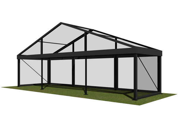 Clear Roof, Black Frame Pavilion