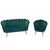 Marianna 2 Seater Velvet Sofa - Green