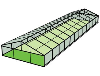 Black Frame / Clear Roof - 10m x 36m