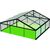 10m Clear Roof - Black Frame Pavilion - 10m x 3m