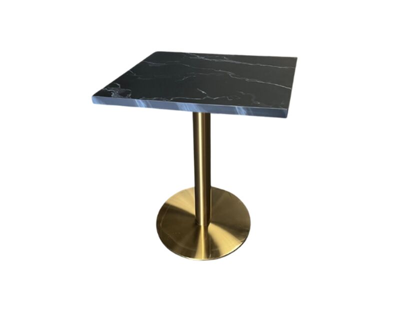 Eos Cafe Table - Square - Black Marble Effect