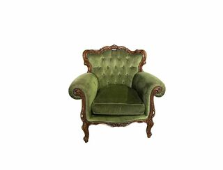 Vintage Arm Chairs - Olive Green
