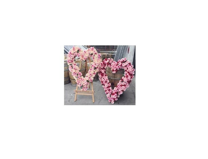 Giant Floral Heart - Soft Pink