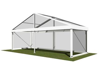 8m Clear Roof Pavilion - 8m x 3m