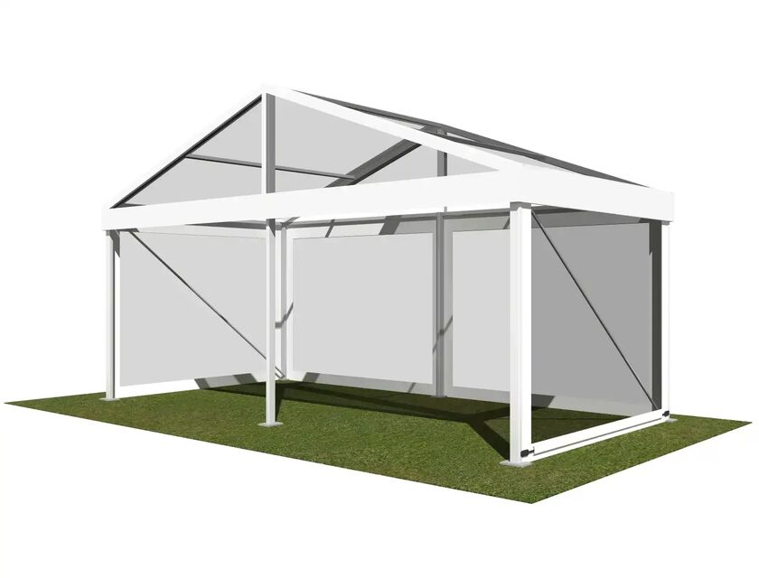 6m Clear Roof Pavilion - 6m x 3m