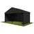 6m Black Roof, Black Frame Pavilion - 6m x 3m