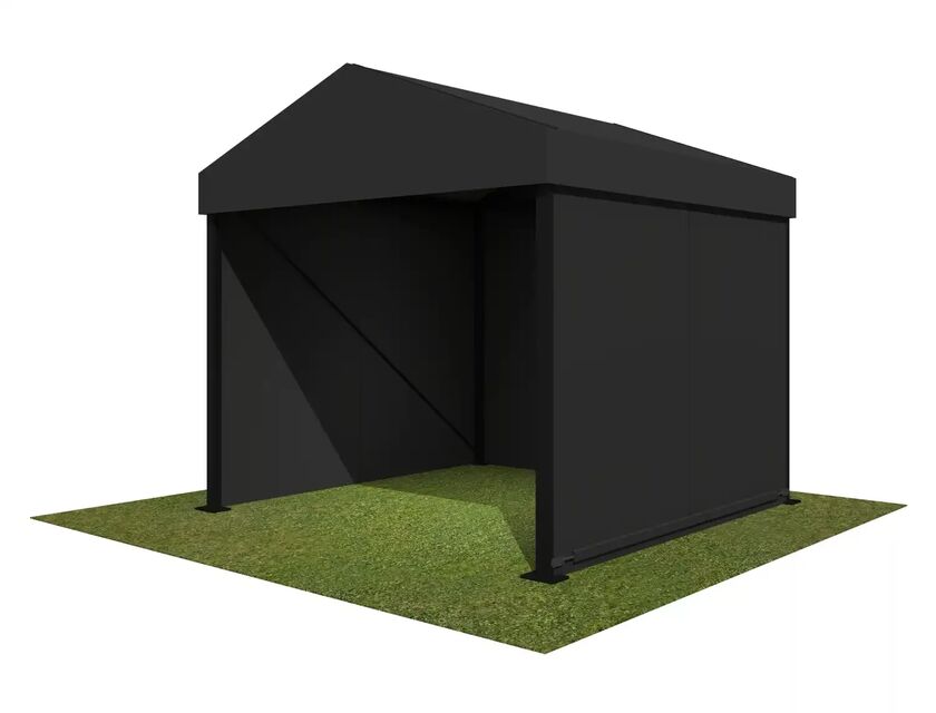 3m Black Roof, Black Frame Pavilion - 3m x 3m