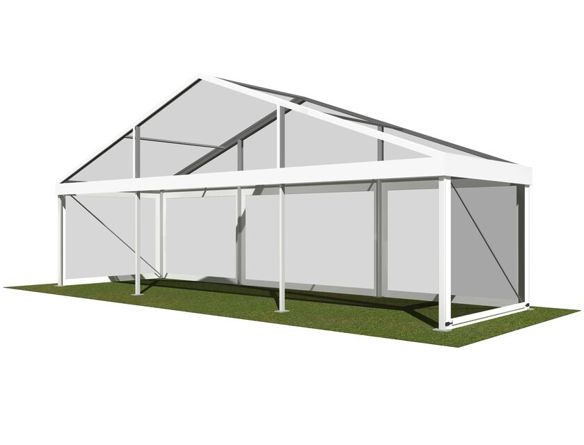 10m Clear Roof Pavilion - 10m x 3m