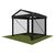 3m Clear Roof, Black Frame Pavilion - 3x3m Clear Roof, Black Frame Pavilion