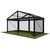 6m Clear Roof, Black Frame Pavilion - 6x3m Clear Roof, Black Frame Pavilion