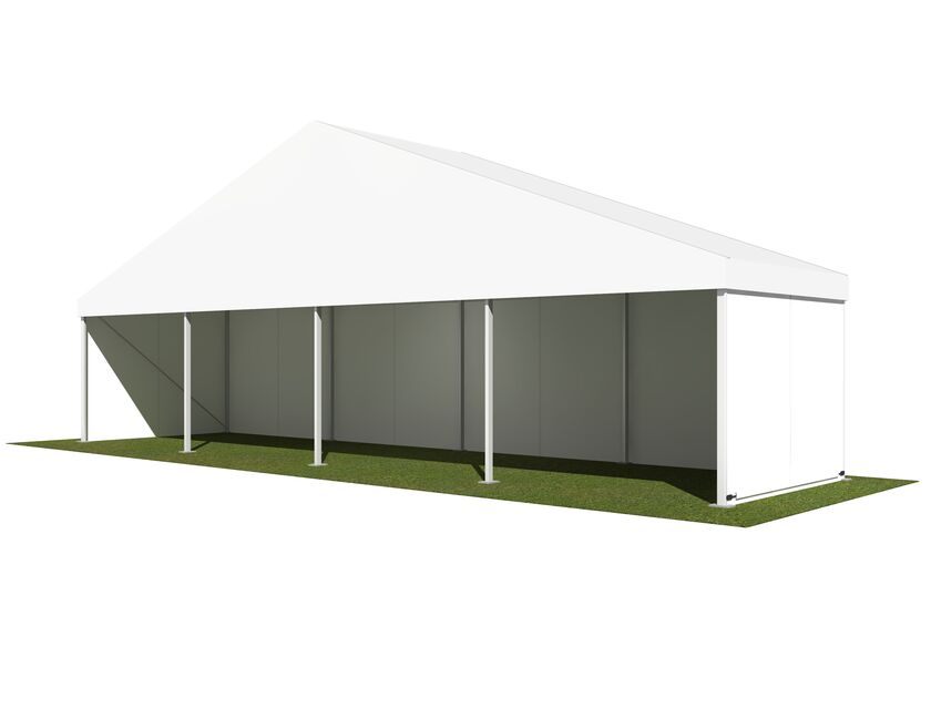 12m White Roof Pavilion - 12m x 3m