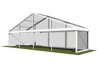 12m Clear Roof Pavilion - 12m x 3m