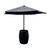 Black Wine Barrel with Umbrella