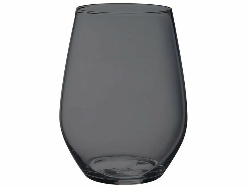 Black Stemless Wine Glass -  Large