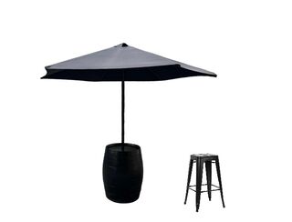 Black Wine Barrel Umbrella Package