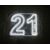 21 - Neon Sign - White