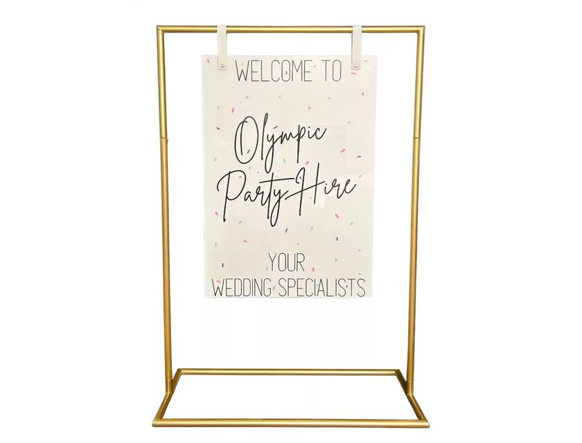 Personalised White Acrylic Sign Package - Black Frame