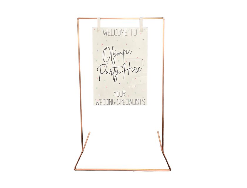 Personalised White Acrylic Sign Package - Black Frame