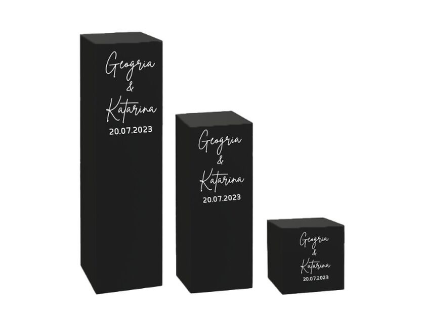 Personalised Plinths - Black - 50cm