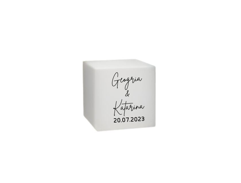 Personalised Plinths - White - White Square - 30cm