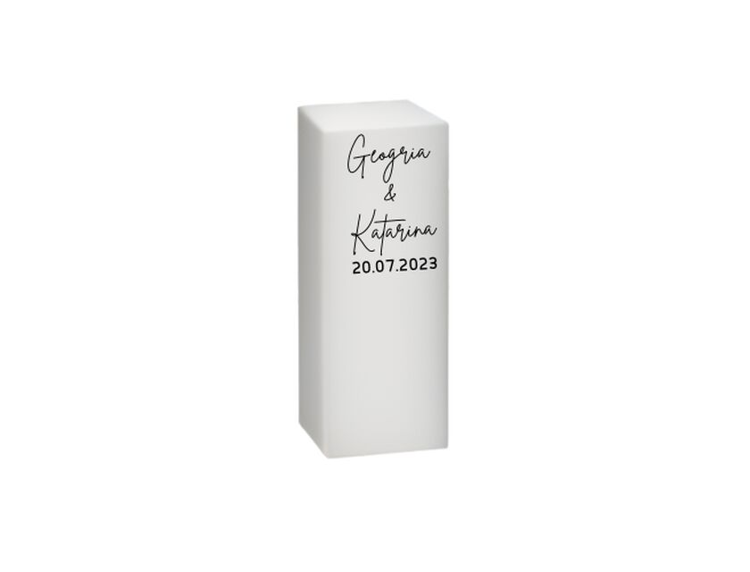 Personalised Plinths - White - White Square - 30cm