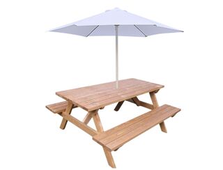 Picnic Pallet Table with Umbrella