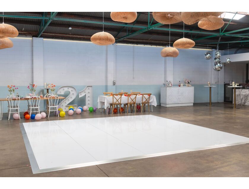 White Gloss Dancefloor - Various Sizes - Custom Size