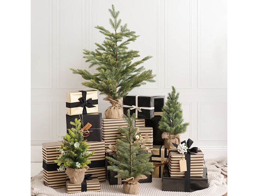 Traditional Pine Christmas Tree - Hessian Pot