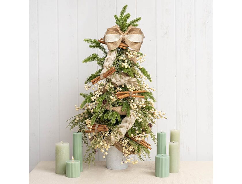 Traditional Pine Christmas Tree - Metal Pot