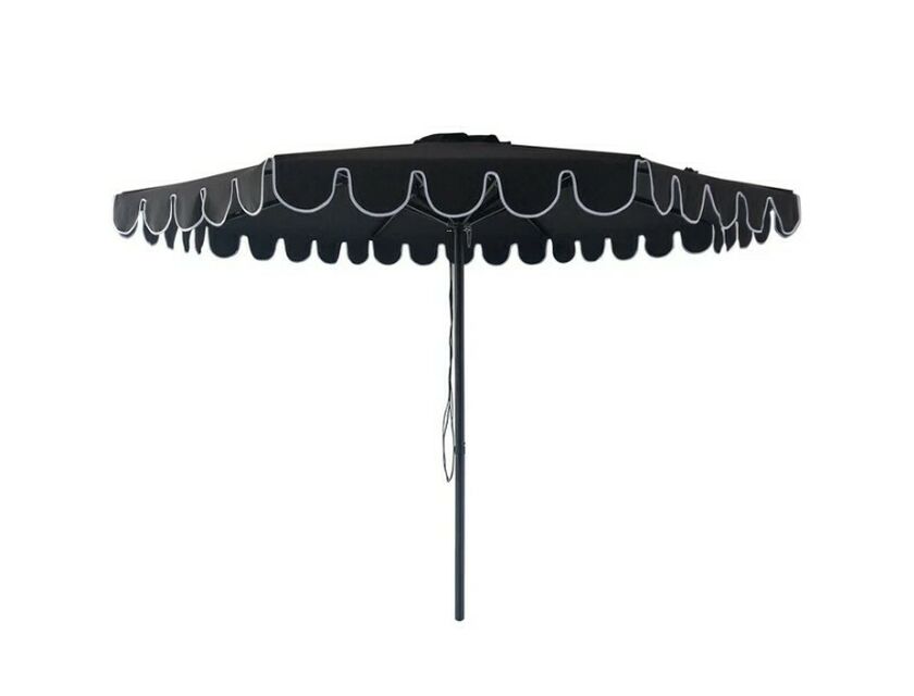 Scalloped Umbrella - Black