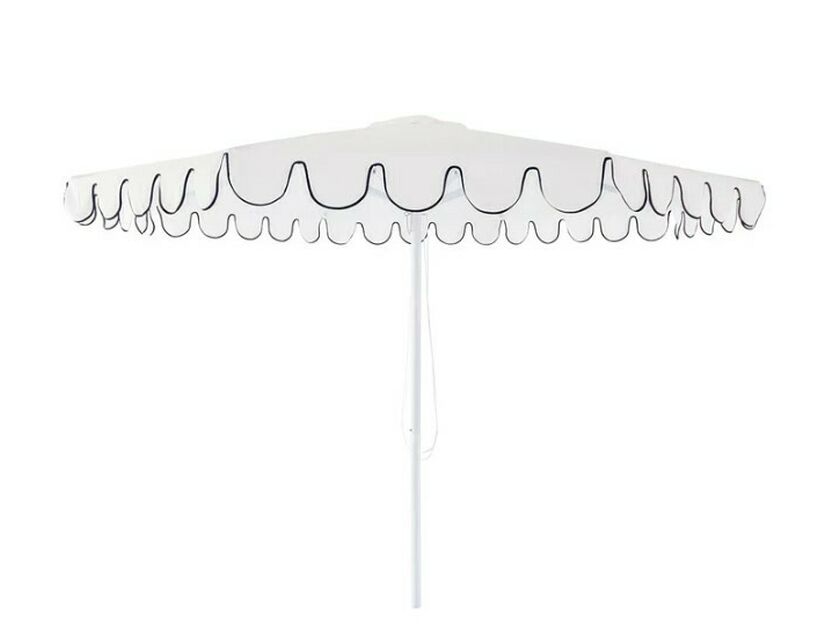 Scalloped Umbrella - White