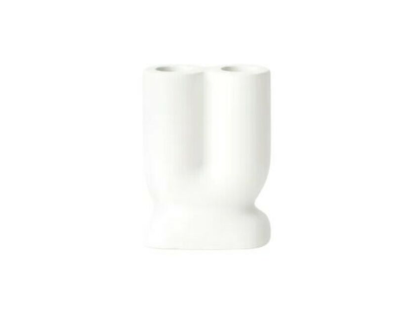 Isobel - Double Candle Holder - White