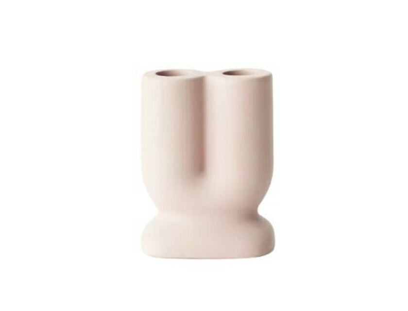 Isobel - Double Candle Holder - White