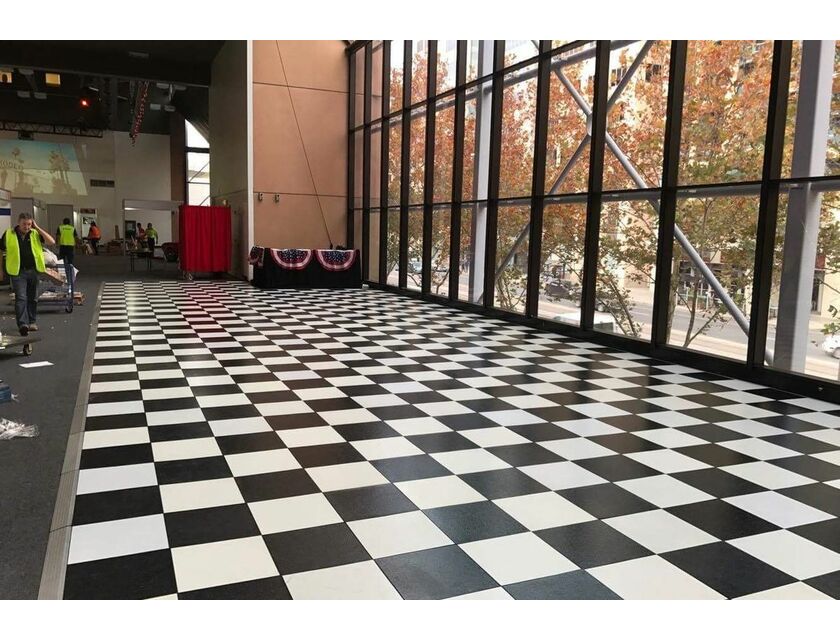 Black & White Tile Dancefloor 3.6m x 3.6m