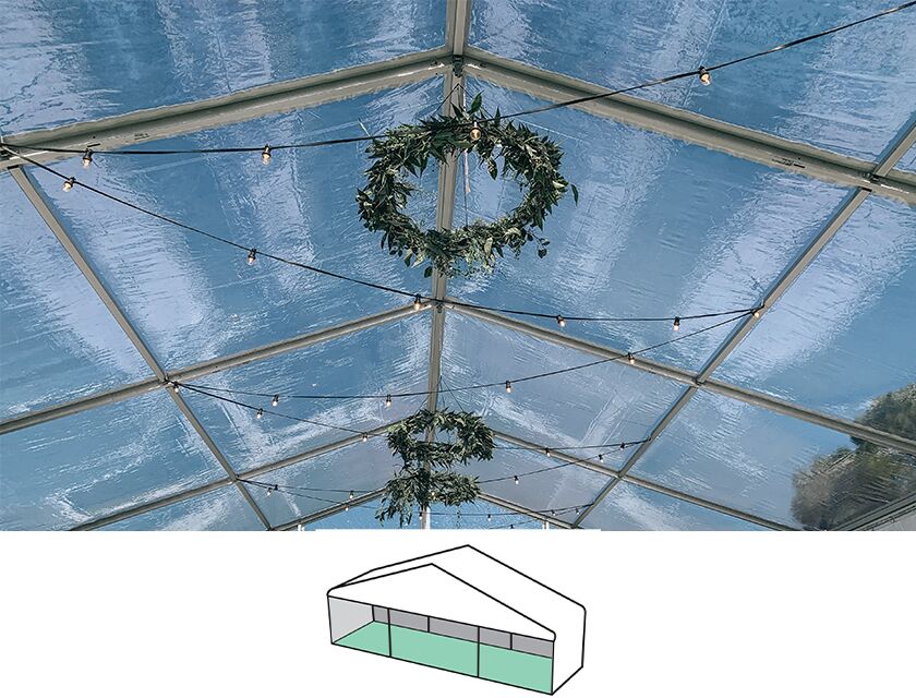Clear Roof Pavilion - 10m x 3m