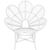 Flower Cane Chair - White