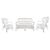 Rattan Lounge Set - White