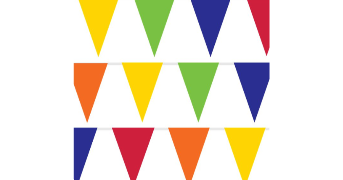 Bunting 50m - Multi Colour | Olympic Party Hire